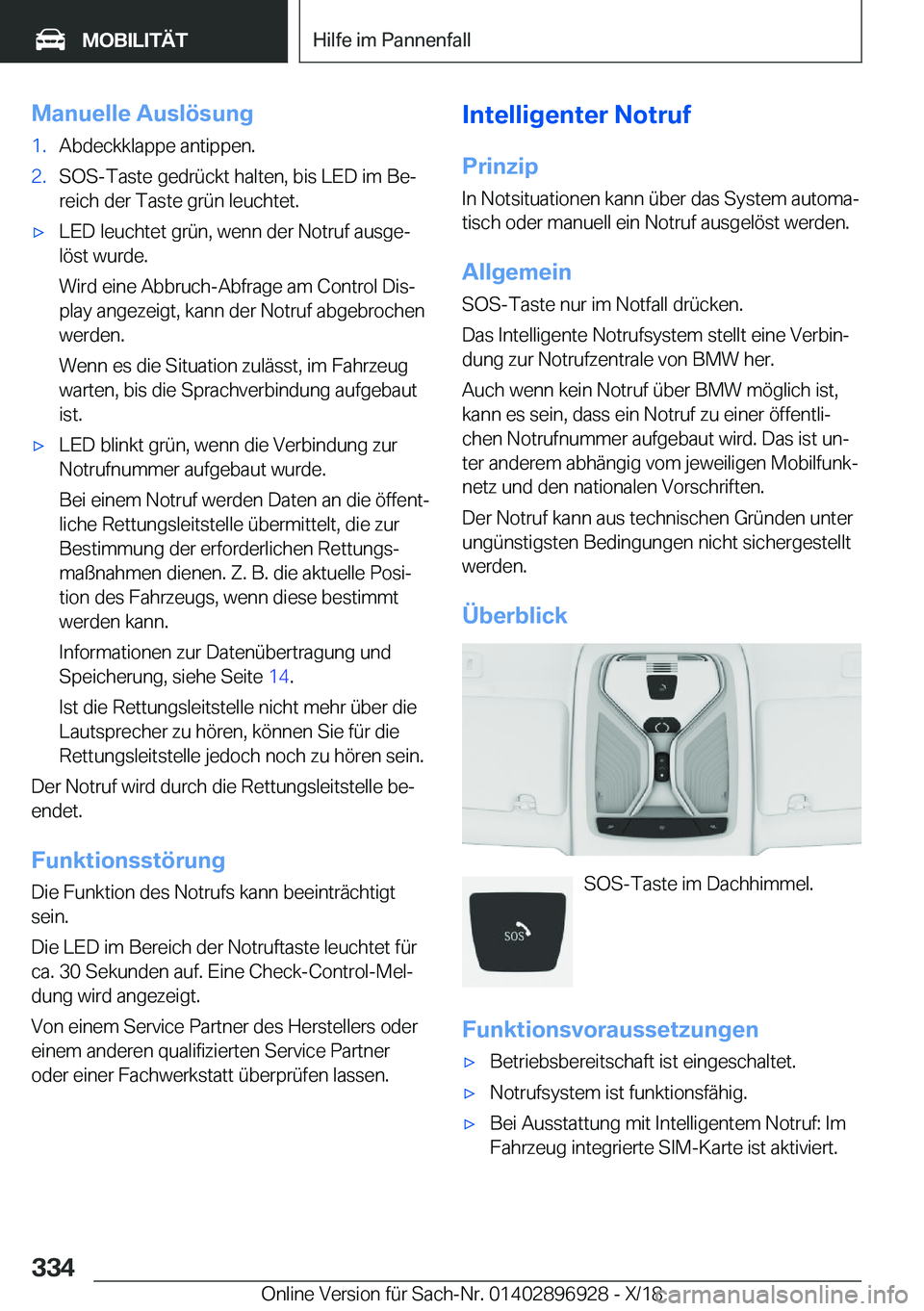 BMW 3 SERIES 2019  Betriebsanleitungen (in German) �M�a�n�u�e�l�l�e��A�u�s�l�