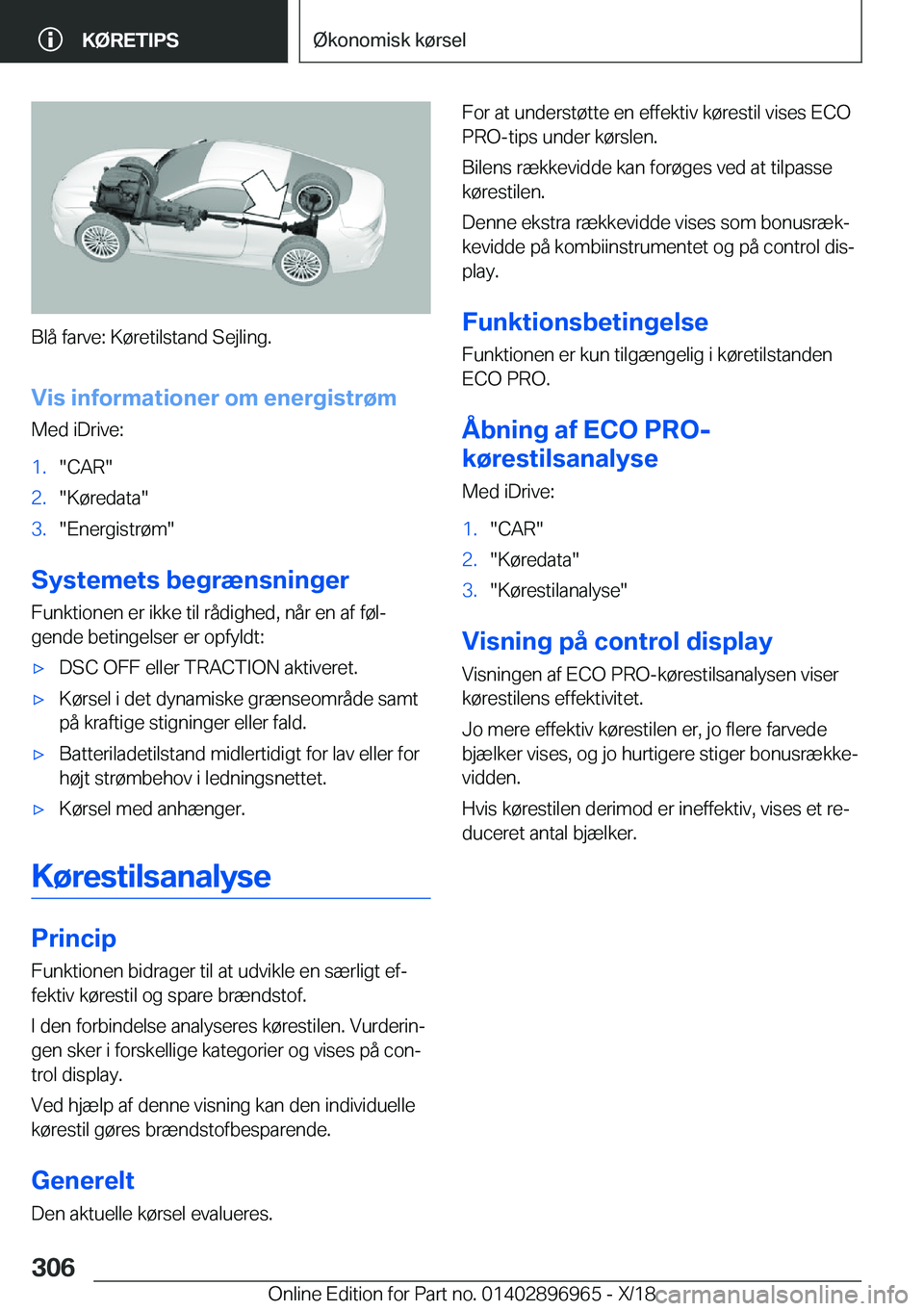BMW 3 SERIES 2019  InstruktionsbØger (in Danish) �B�l�å��f�a�r�v�e�:��K�