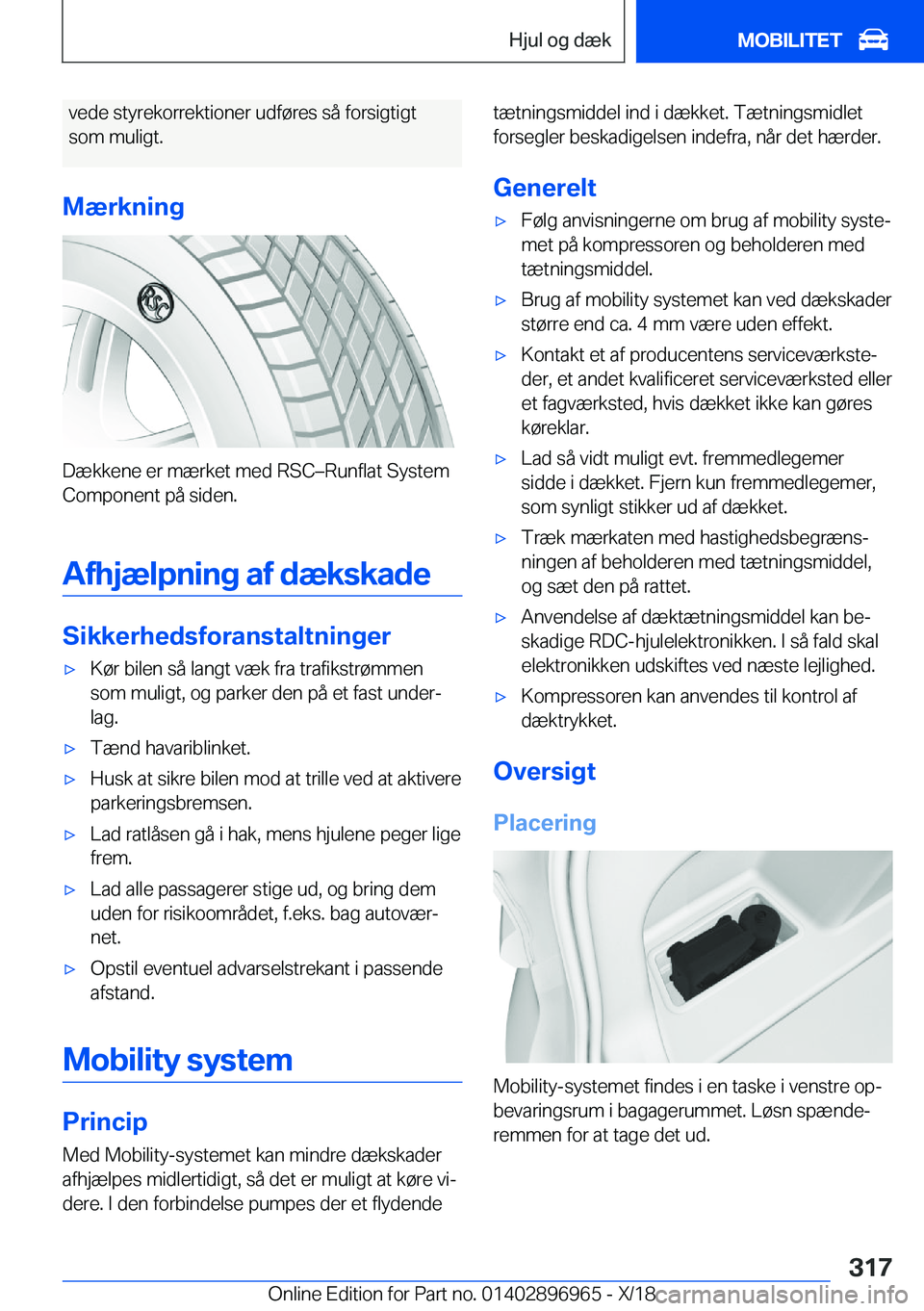 BMW 3 SERIES 2019  InstruktionsbØger (in Danish) �v�e�d�e��s�t�y�r�e�k�o�r�r�e�k�t�i�o�n�e�r��u�d�f�