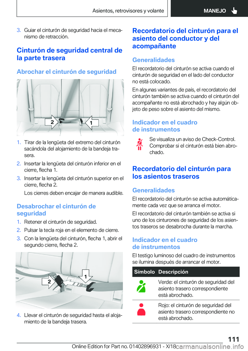 BMW 3 SERIES 2019  Manuales de Empleo (in Spanish) �3�.�G�u�i�a�r��e�l��c�i�n�t�u�r�
