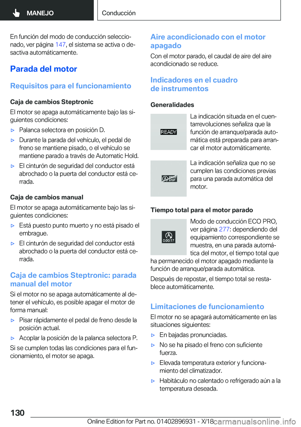 BMW 3 SERIES 2019  Manuales de Empleo (in Spanish) �E�n��f�u�n�c�i�