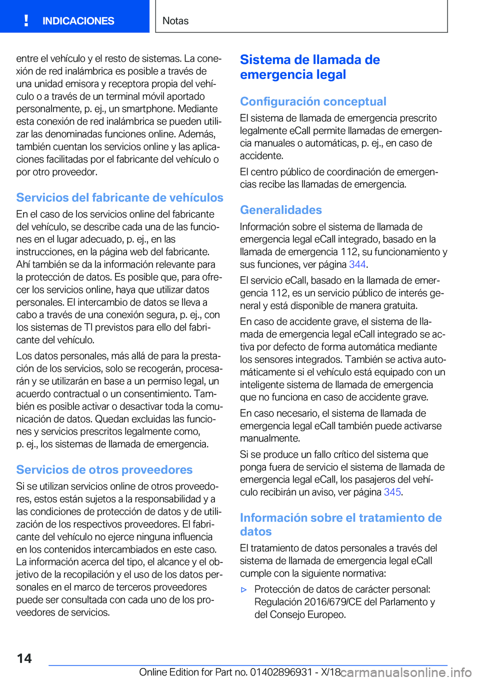 BMW 3 SERIES 2019  Manuales de Empleo (in Spanish) �e�n�t�r�e��e�l��v�e�h�