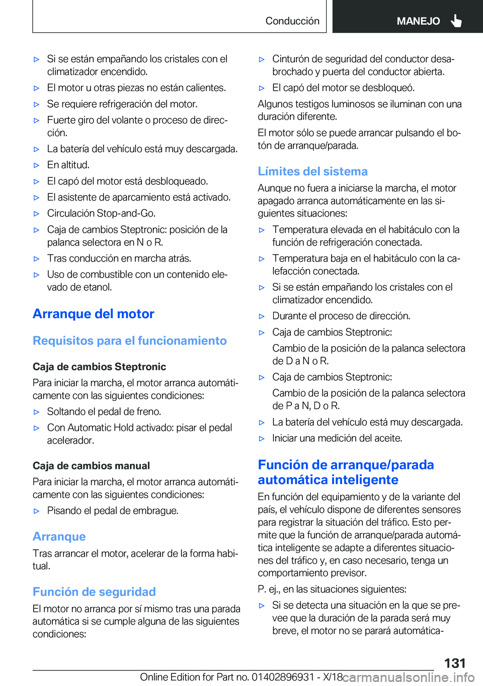 BMW 3 SERIES 2019  Manuales de Empleo (in Spanish) x�S�i��s�e��e�s�t�