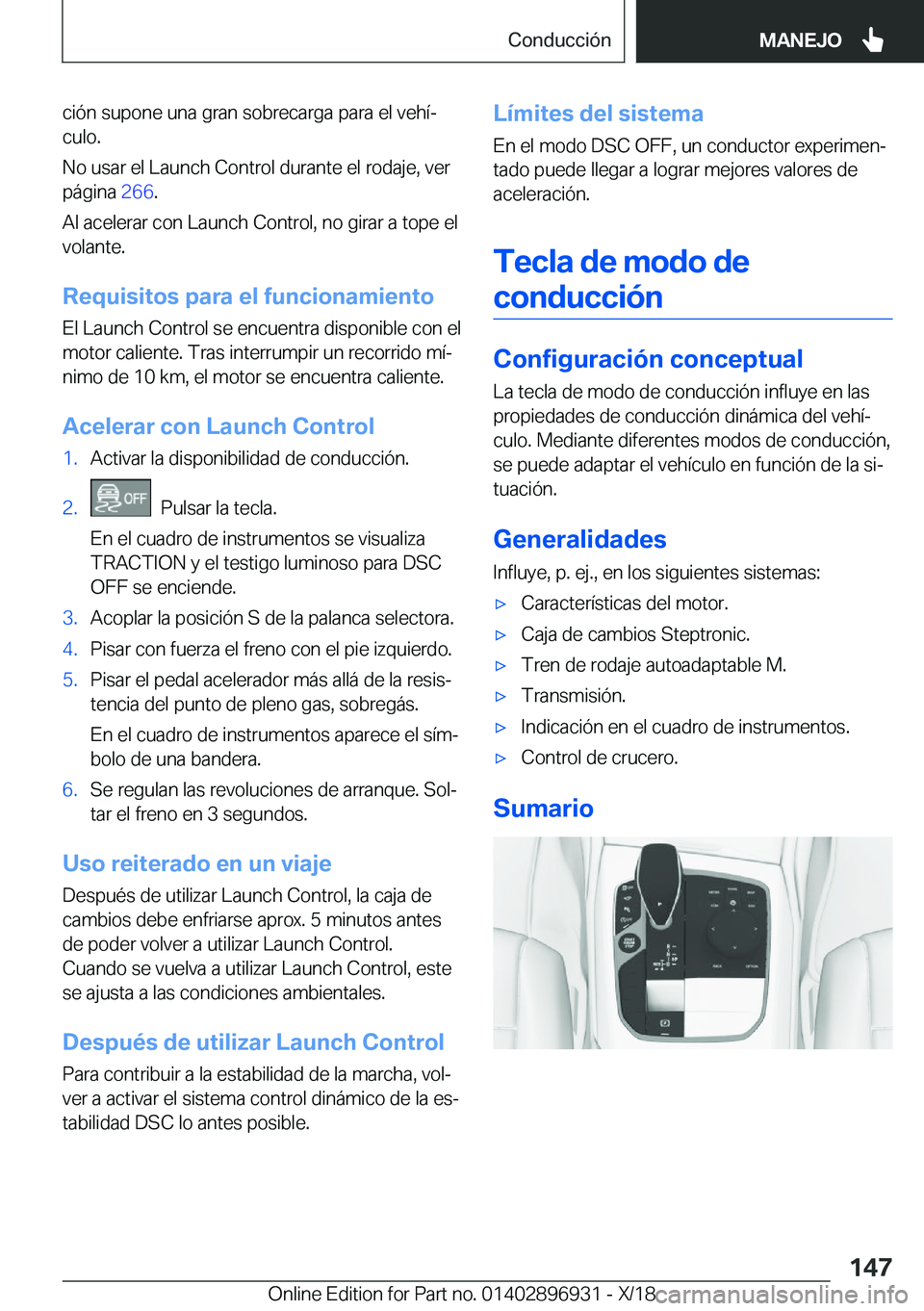 BMW 3 SERIES 2019  Manuales de Empleo (in Spanish) �c�i�