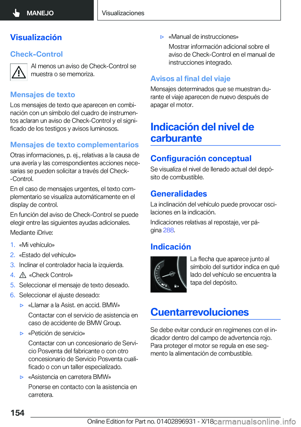BMW 3 SERIES 2019  Manuales de Empleo (in Spanish) �V�i�s�u�a�l�i�z�a�c�i�