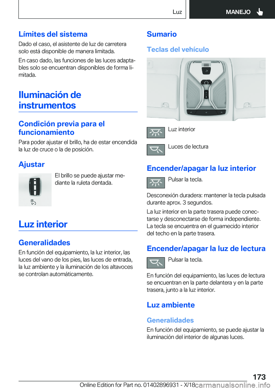 BMW 3 SERIES 2019  Manuales de Empleo (in Spanish) �L�
