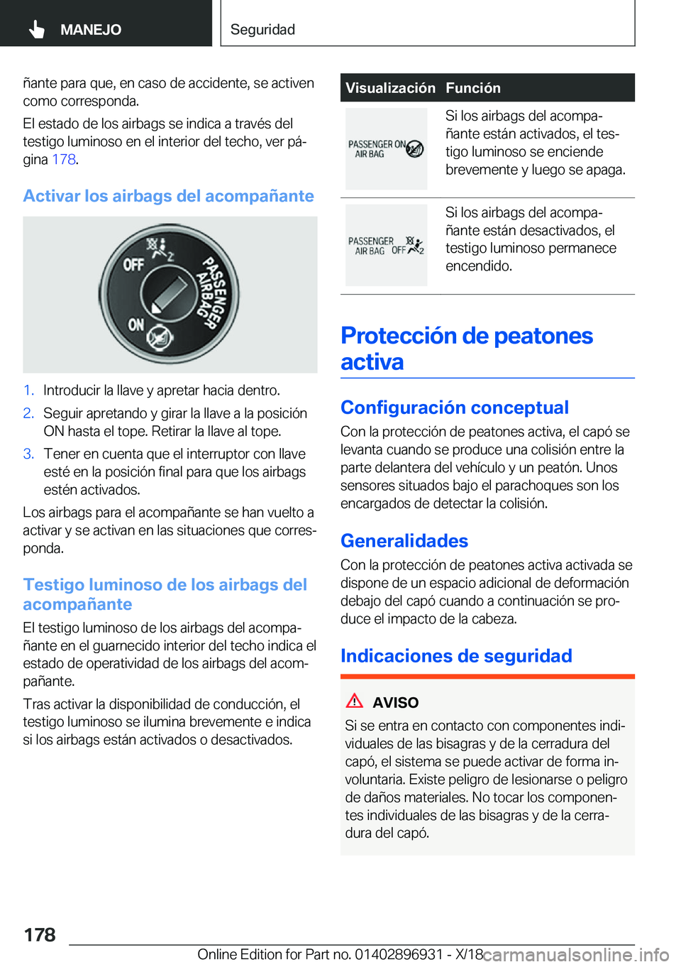 BMW 3 SERIES 2019  Manuales de Empleo (in Spanish) �