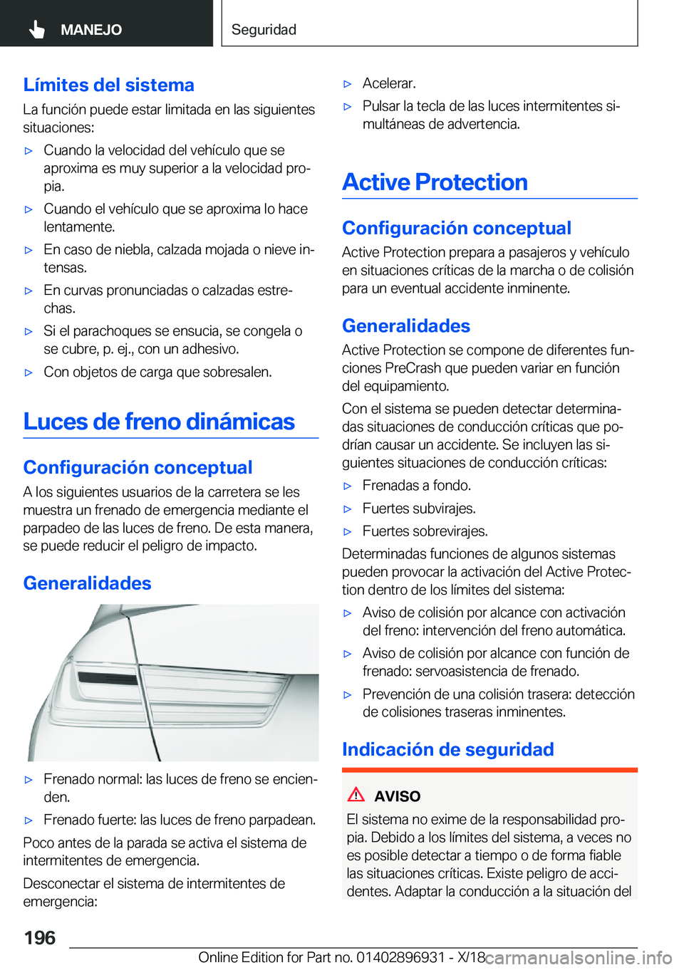 BMW 3 SERIES 2019  Manuales de Empleo (in Spanish) �L�