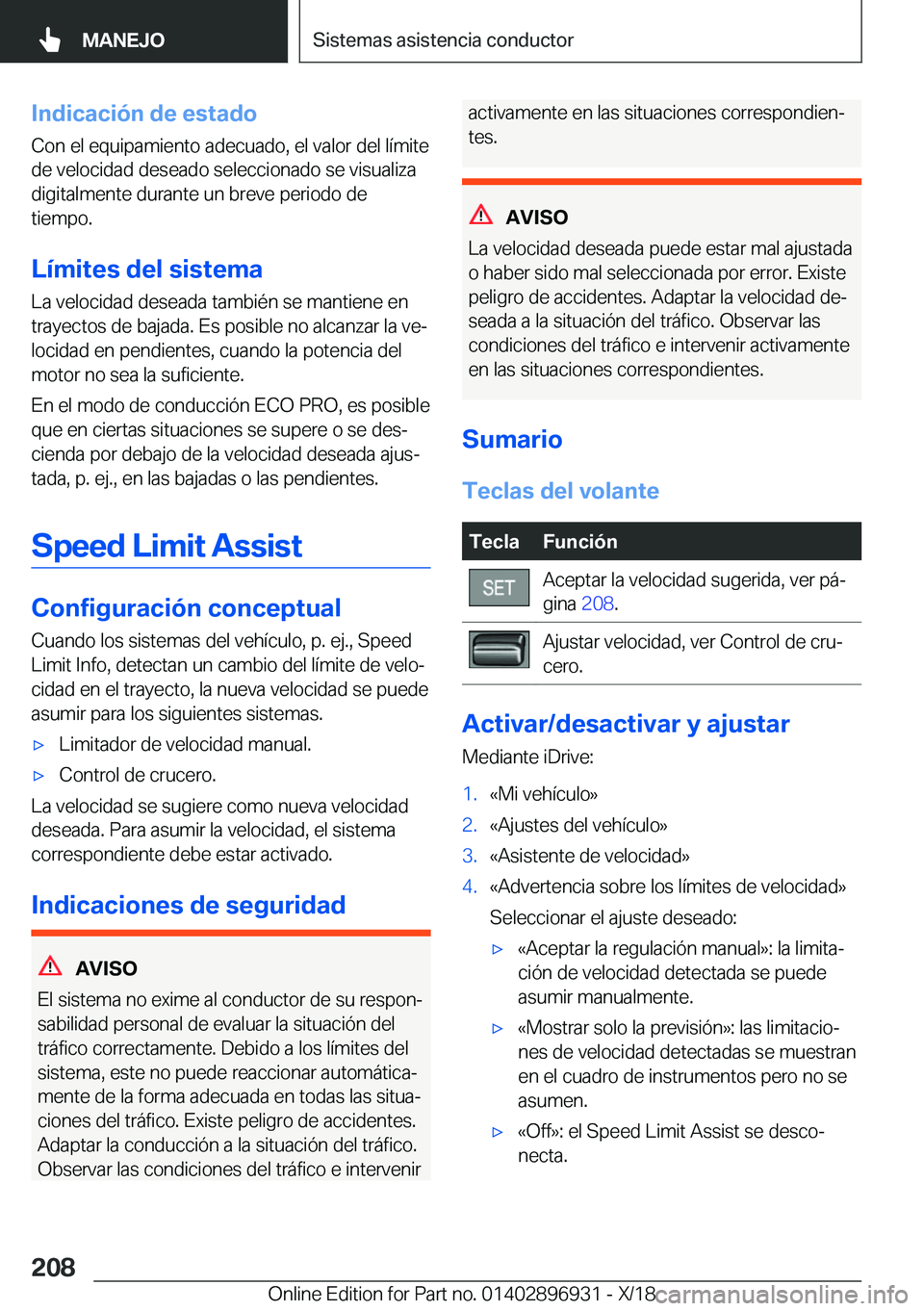BMW 3 SERIES 2019  Manuales de Empleo (in Spanish) �I�n�d�i�c�a�c�i�