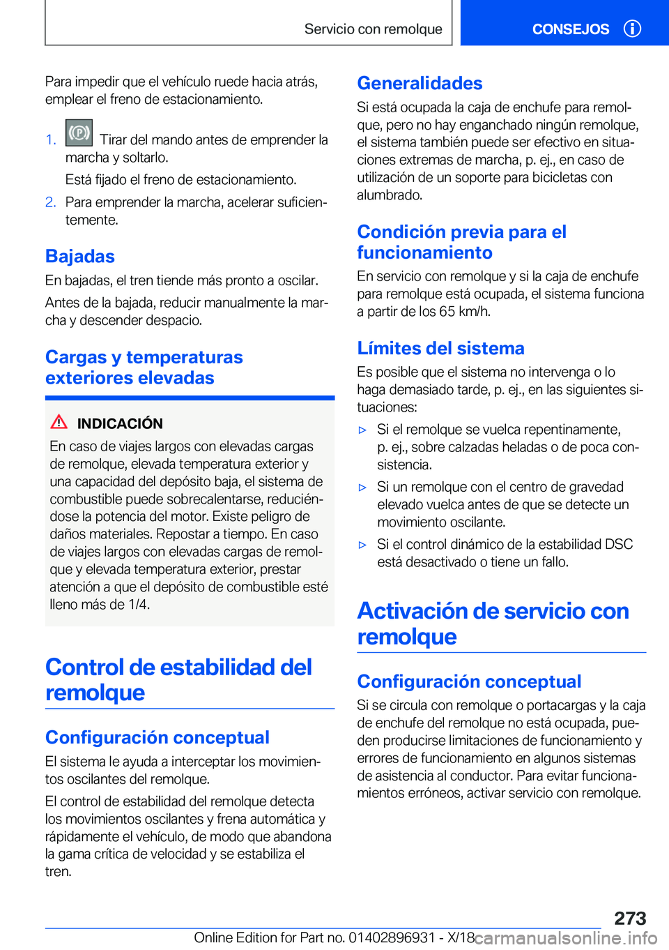 BMW 3 SERIES 2019  Manuales de Empleo (in Spanish) �P�a�r�a��i�m�p�e�d�i�r��q�u�e��e�l��v�e�h�