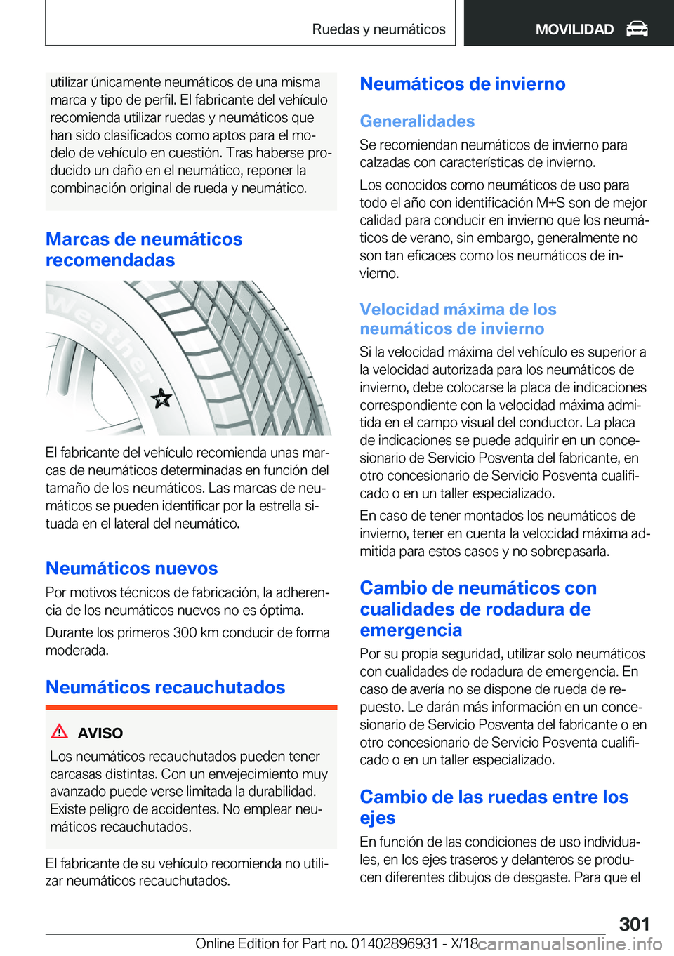 BMW 3 SERIES 2019  Manuales de Empleo (in Spanish) �u�t�i�l�i�z�a�r��