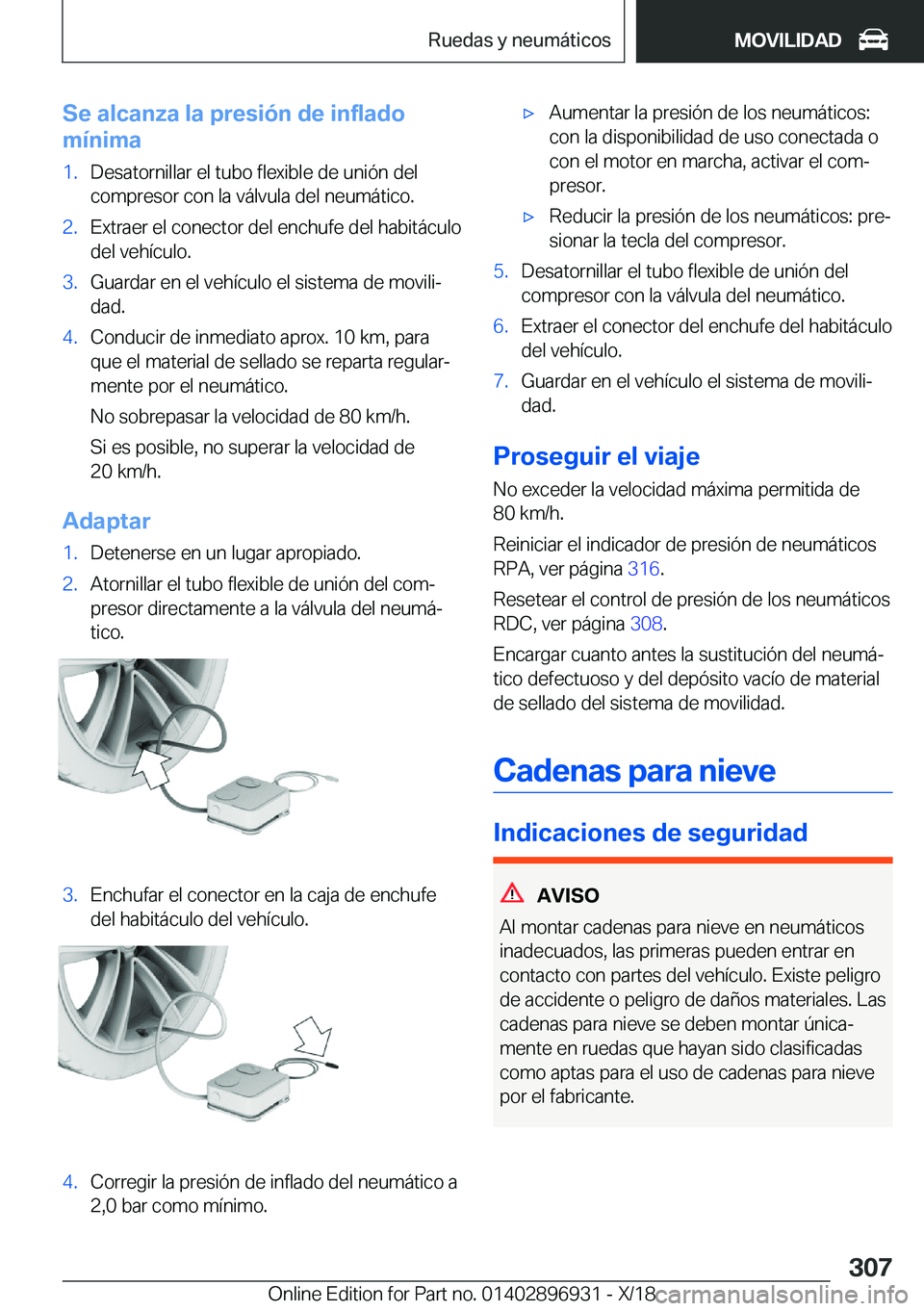 BMW 3 SERIES 2019  Manuales de Empleo (in Spanish) �S�e��a�l�c�a�n�z�a��l�a��p�r�e�s�i�