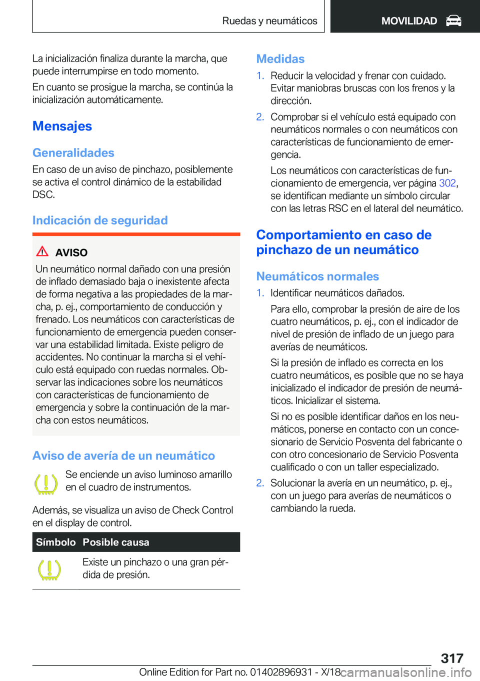 BMW 3 SERIES 2019  Manuales de Empleo (in Spanish) �L�a��i�n�i�c�i�a�l�i�z�a�c�i�