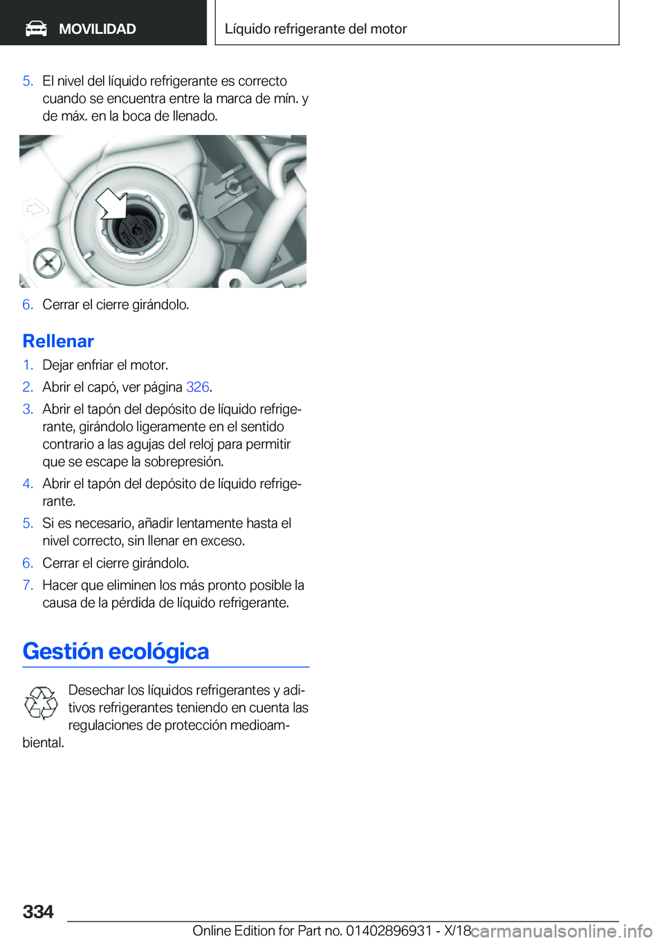 BMW 3 SERIES 2019  Manuales de Empleo (in Spanish) �5�.�E�l��n�i�v�e�l��d�e�l��l�