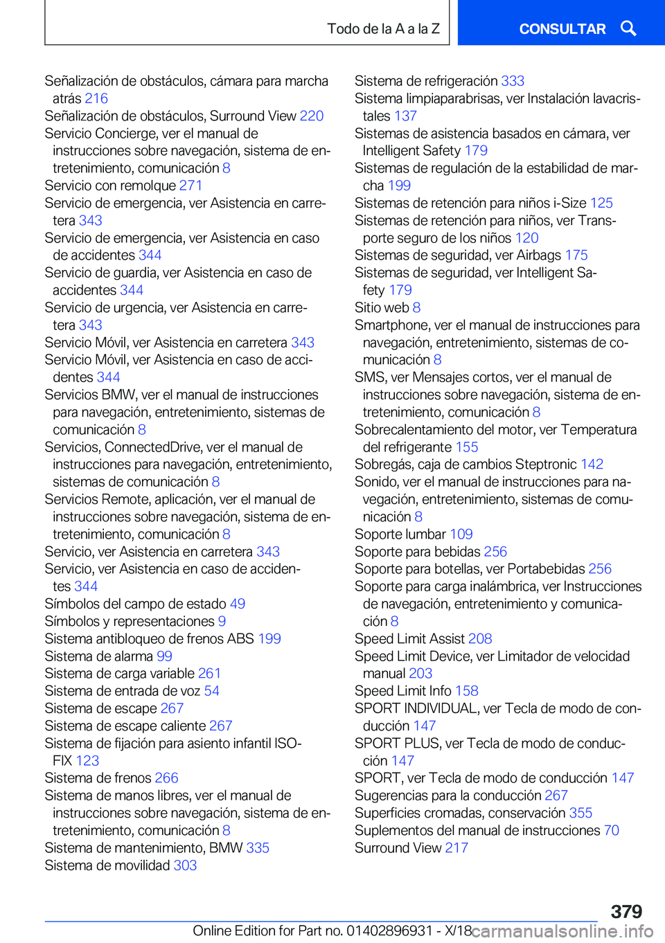 BMW 3 SERIES 2019  Manuales de Empleo (in Spanish) �S�e�