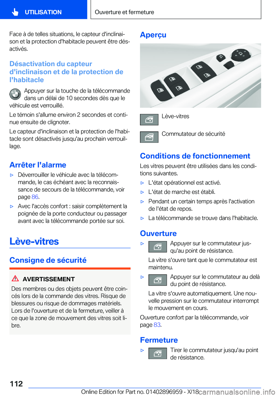 BMW 3 SERIES 2019  Notices Demploi (in French) �F�a�c�e��
