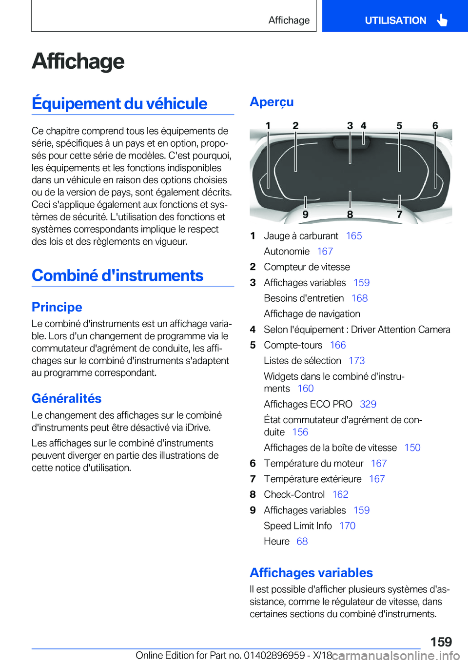 BMW 3 SERIES 2019  Notices Demploi (in French) �A�f�f�i�c�h�a�g�e�