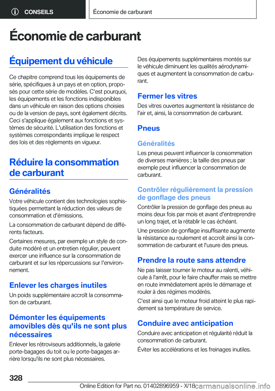 BMW 3 SERIES 2019  Notices Demploi (in French) �