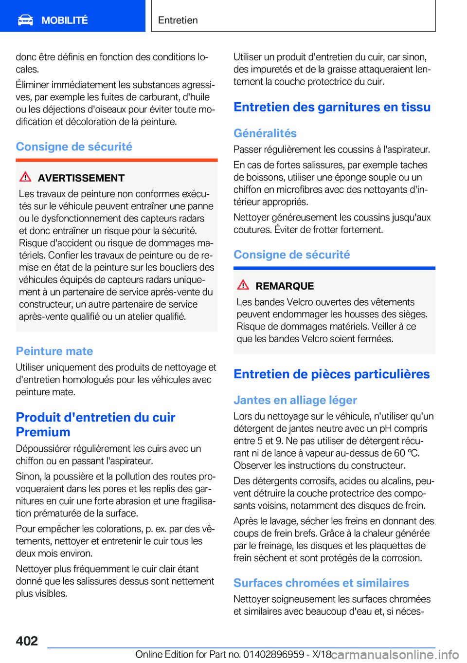 BMW 3 SERIES 2019  Notices Demploi (in French) �d�o�n�c��ê�t�r�e��d�é�f�i�n�i�s��e�n��f�o�n�c�t�i�o�n��d�e�s��c�o�n�d�i�t�i�o�n�s��l�oj
�c�a�l�e�s�.
�