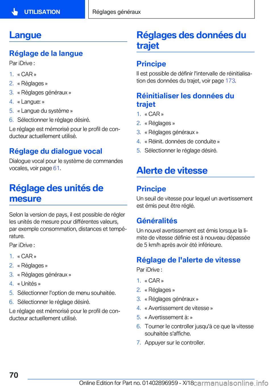 BMW 3 SERIES 2019  Notices Demploi (in French) �L�a�n�g�u�e
�R�é�g�l�a�g�e��d�e��l�a��l�a�n�g�u�e
�P�a�r��i�D�r�i�v�e��:
�1�.�k��C�A�R��{�2�.�k��R�é�g�l�a�g�e�s��{�3�.�k��R�é�g�l�a�g�e�s��g�é�n�é�r�a�u�x��{�4�.�k��L�a�n�g�u�e�:�