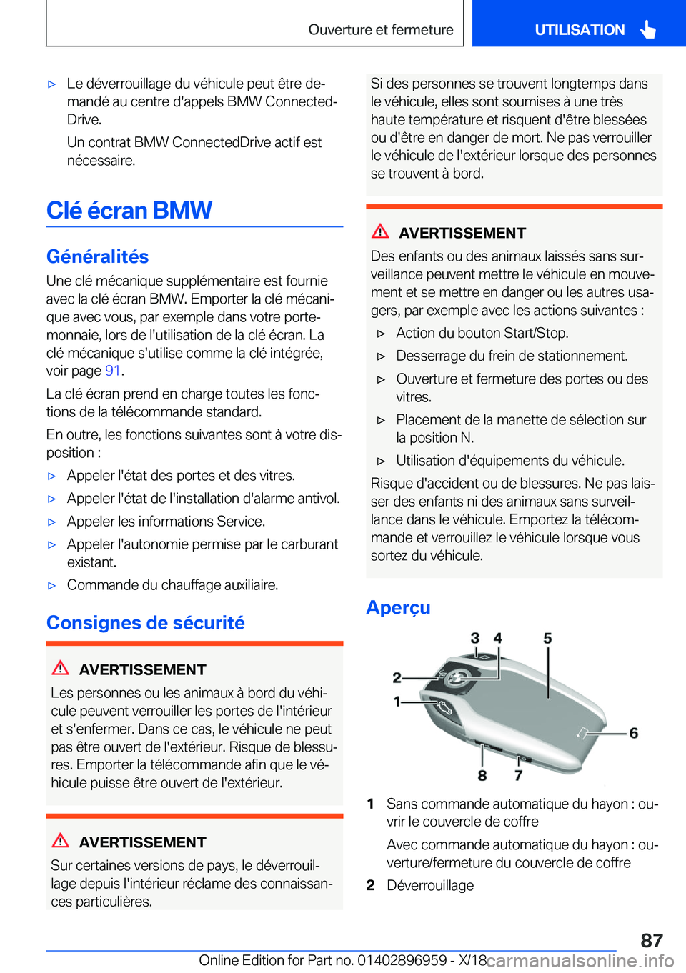 BMW 3 SERIES 2019  Notices Demploi (in French) 'x�L�e��d�é�v�e�r�r�o�u�i�l�l�a�g�e��d�u��v�é�h�i�c�u�l�e��p�e�u�t��ê�t�r�e��d�ej
�m�a�n�d�é��a�u��c�e�n�t�r�e��d�'�a�p�p�e�l�s��B�M�W��C�o�n�n�e�c�t�e�dj
�D�r�i�v�e�.
�U�n��