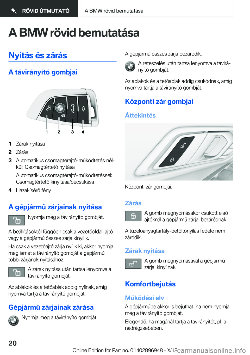 BMW 3 SERIES 2019  Kezelési útmutató (in Hungarian) �A��B�M�W��r�