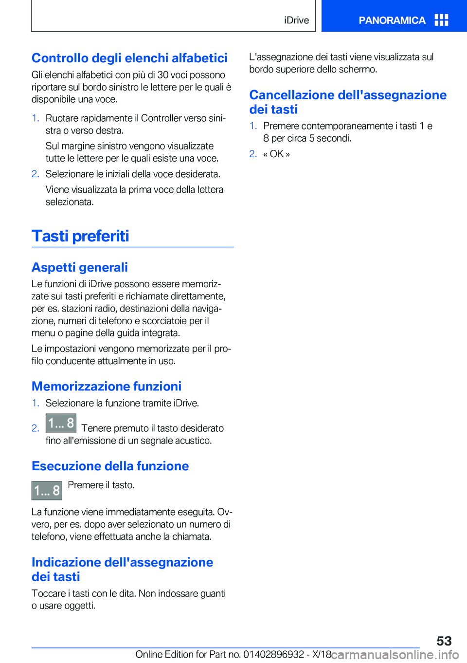 BMW 3 SERIES 2019  Libretti Di Uso E manutenzione (in Italian) �C�o�n�t�r�o�l�l�o��d�e�g�l�i��e�l�e�n�c�h�i��a�l�f�a�b�e�t�i�c�i�G�l�i��e�l�e�n�c�h�i��a�l�f�a�b�e�t�i�c�i��c�o�n��p�i�