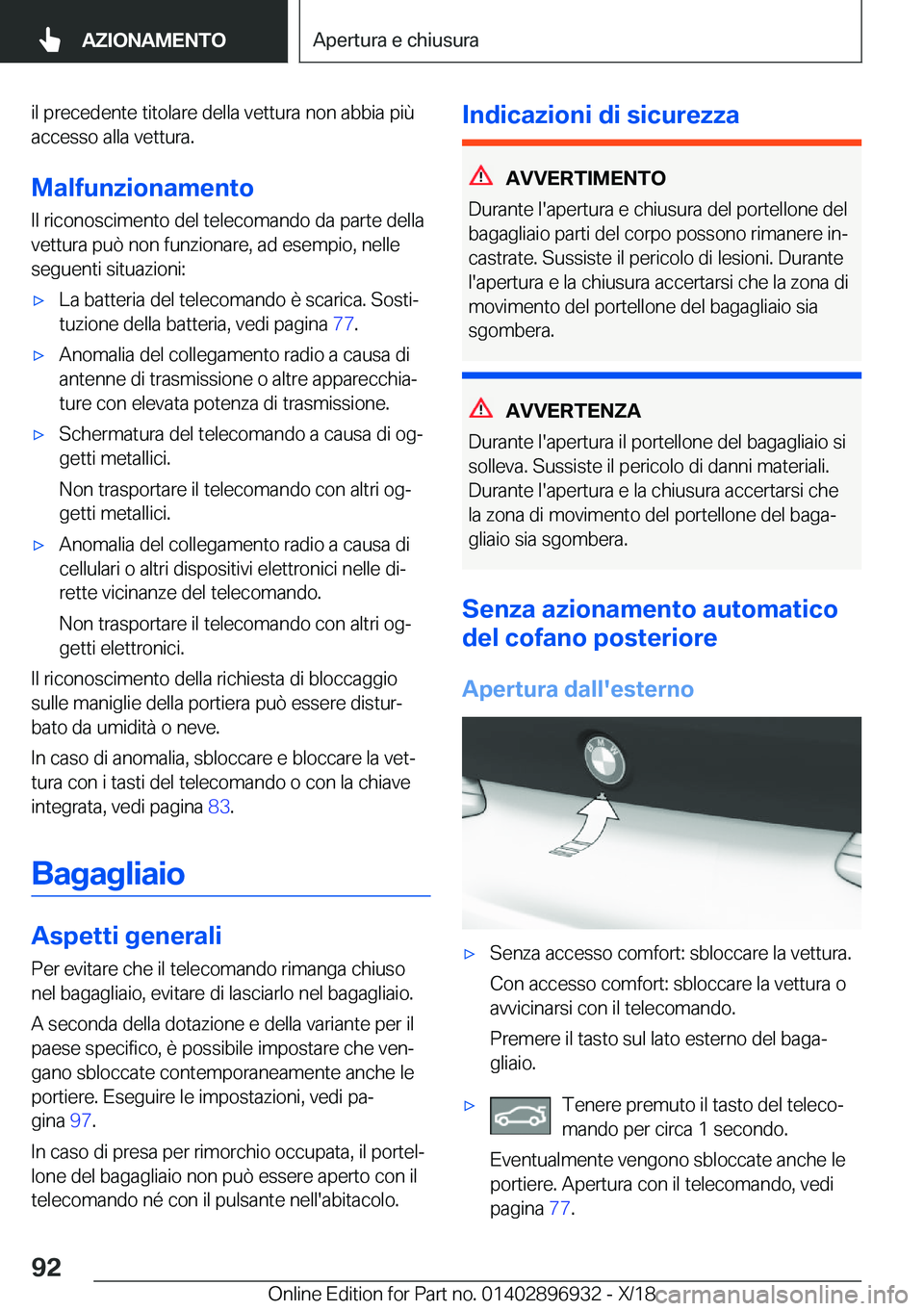 BMW 3 SERIES 2019  Libretti Di Uso E manutenzione (in Italian) �i�l��p�r�e�c�e�d�e�n�t�e��t�i�t�o�l�a�r�e��d�e�l�l�a��v�e�t�t�u�r�a��n�o�n��a�b�b�i�a��p�i�