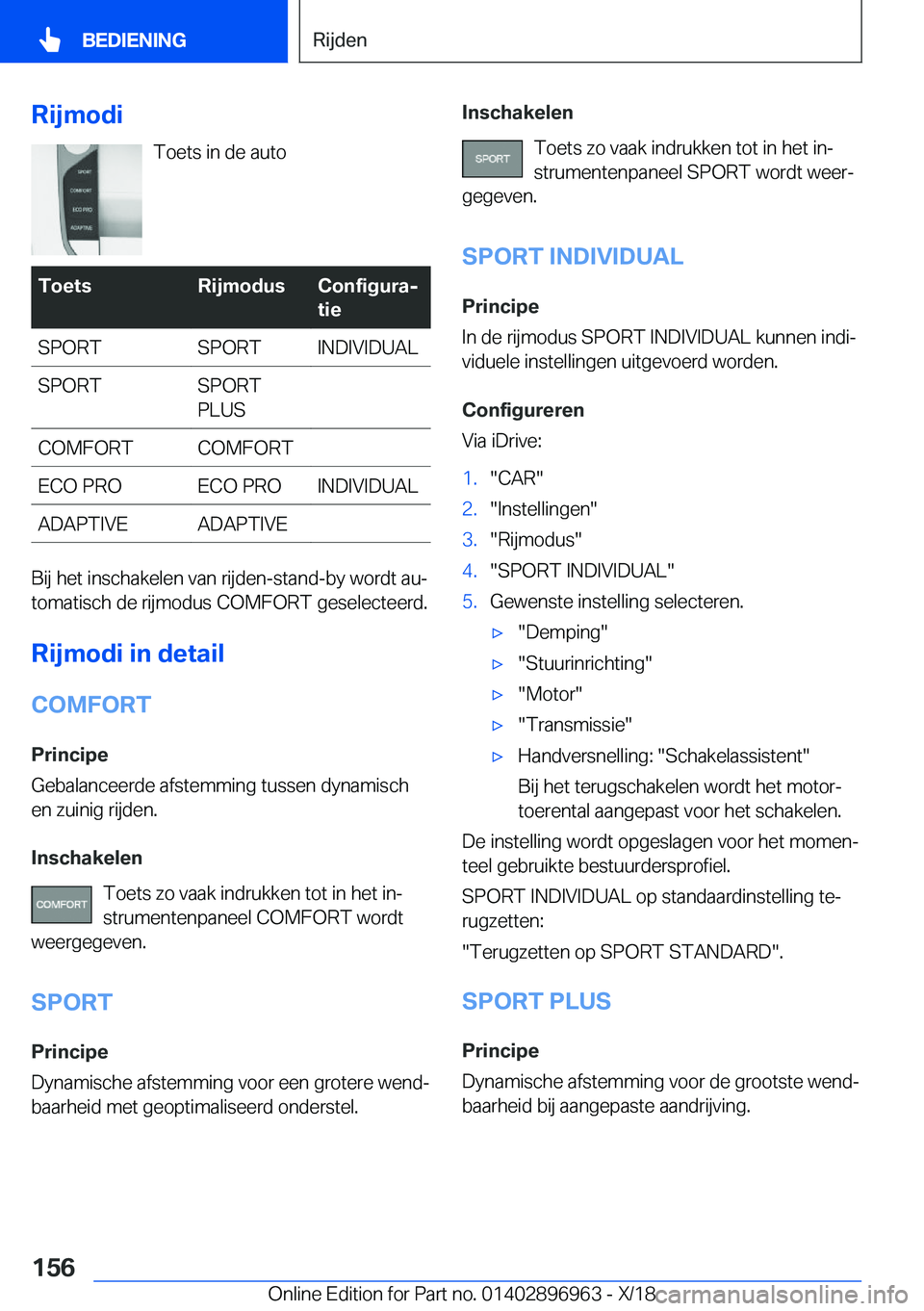 BMW 3 SERIES 2019  Instructieboekjes (in Dutch) �R�i�j�m�o�d�i�T�o�e�t�s��i�n��d�e��a�u�t�o�T�o�e�t�s�R�i�j�m�o�d�u�s�C�o�n�f�i�g�u�r�aj
�t�i�e�S�P�O�R�T�S�P�O�R�T�I�N�D�I�V�I�D�U�A�L�S�P�O�R�T�S�P�O�R�T
�P�L�U�S�C�O�M�F�O�R�T�C�O�M�F�O�R�T�E�C