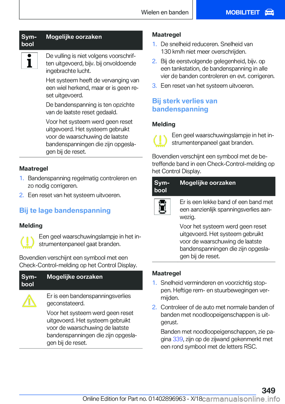 BMW 3 SERIES 2019  Instructieboekjes (in Dutch) �S�y�mj
�b�o�o�l�M�o�g�e�l�i�j�k�e��o�o�r�z�a�k�e�n�D�e��v�u�l�l�i�n�g��i�s��n�i�e�t��v�o�l�g�e�n�s��v�o�o�r�s�c�h�r�i�fj
�t�e�n��u�i�t�g�e�v�o�e�r�d�,��b�i�j�v�.��b�i�j��o�n�v�o�l�d�o�e�n