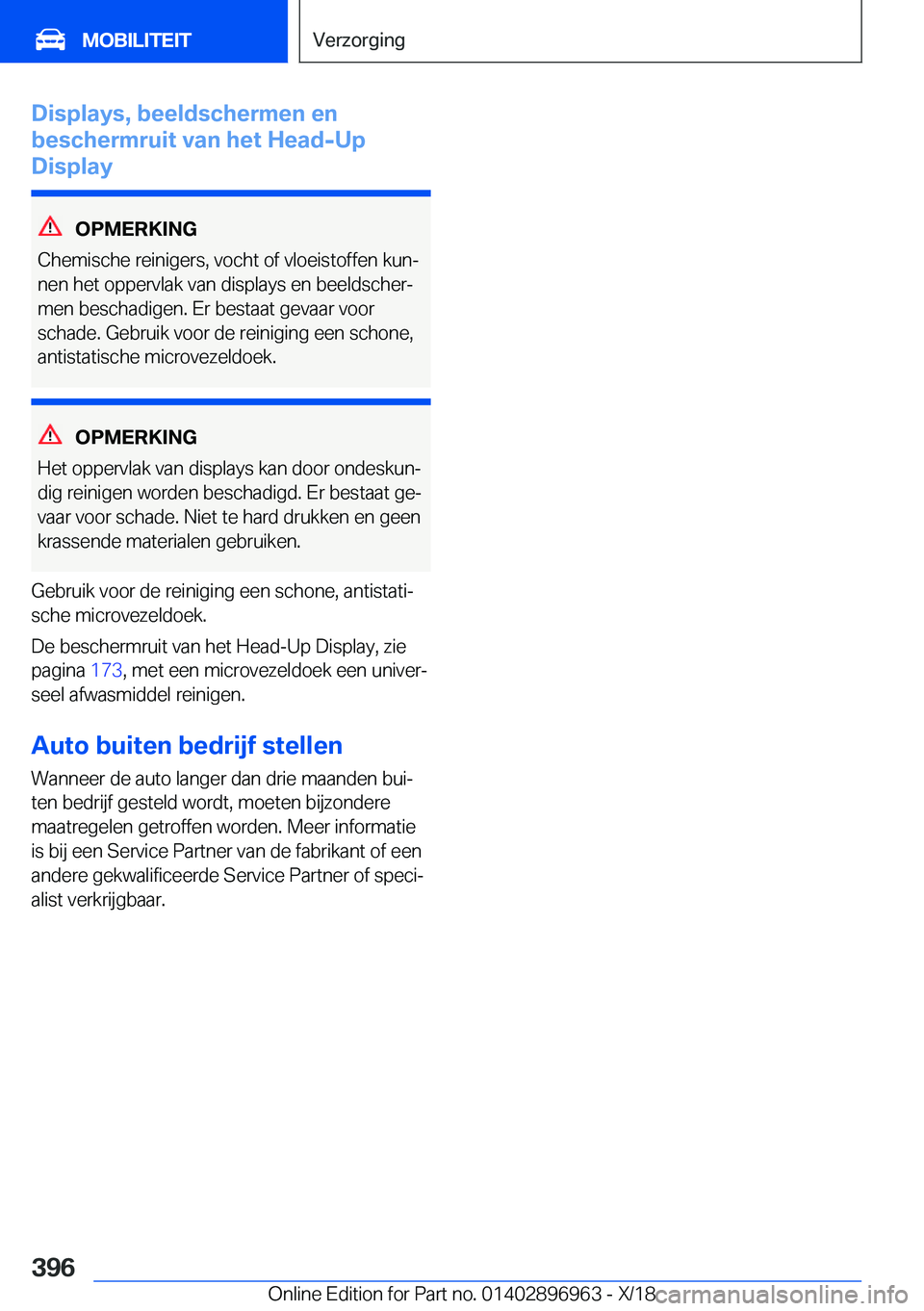 BMW 3 SERIES 2019  Instructieboekjes (in Dutch) �D�i�s�p�l�a�y�s�,��b�e�e�l�d�s�c�h�e�r�m�e�n��e�n
�b�e�s�c�h�e�r�m�r�u�i�t��v�a�n��h�e�t��H�e�a�d�-�U�p
�D�i�s�p�l�a�y
�O�P�M�E�R�K�I�N�G
�C�h�e�m�i�s�c�h�e��r�e�i�n�i�g�e�r�s�,��v�o�c�h�t��o