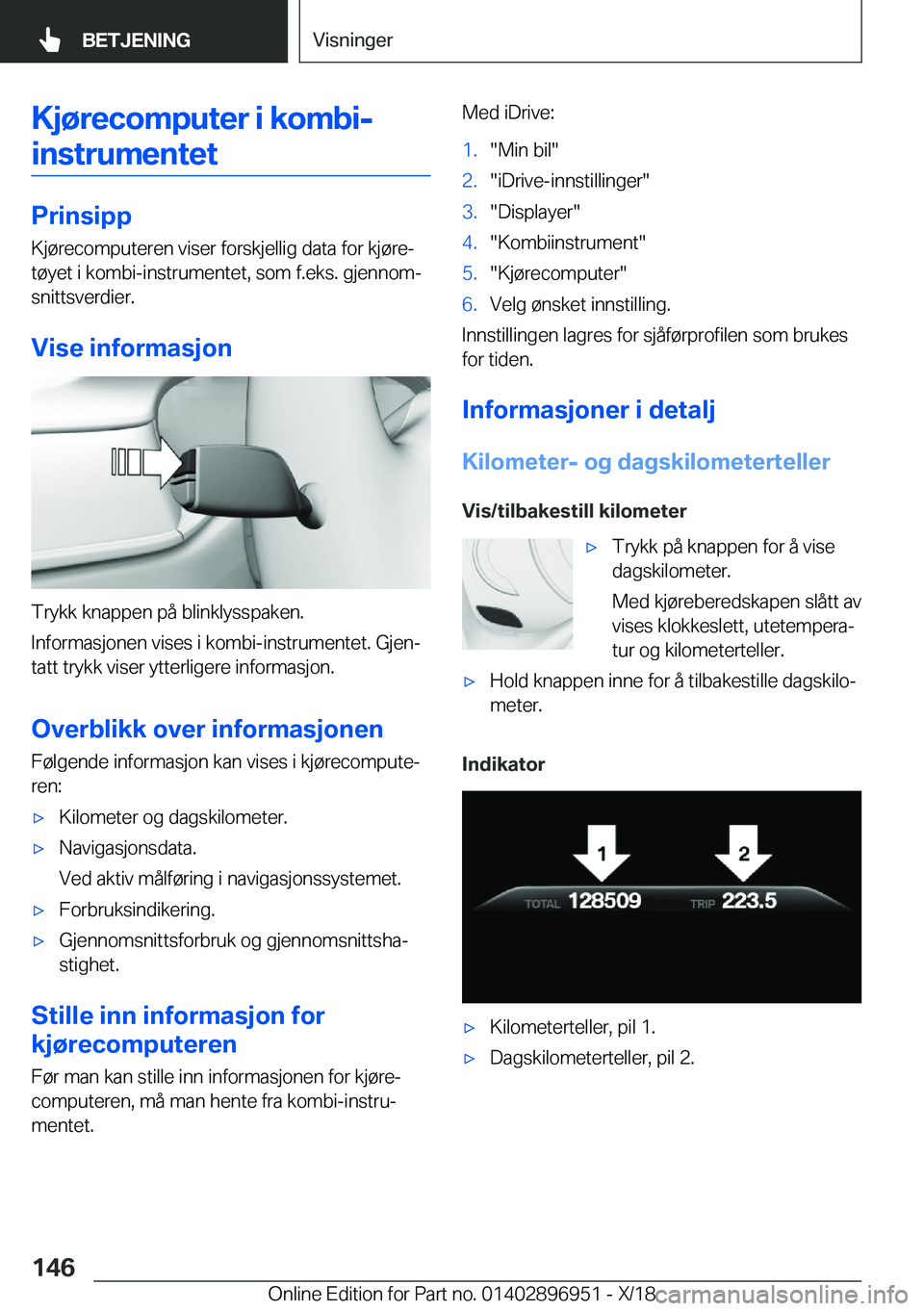 BMW 3 SERIES 2019  InstruksjonsbØker (in Norwegian) �K�j�