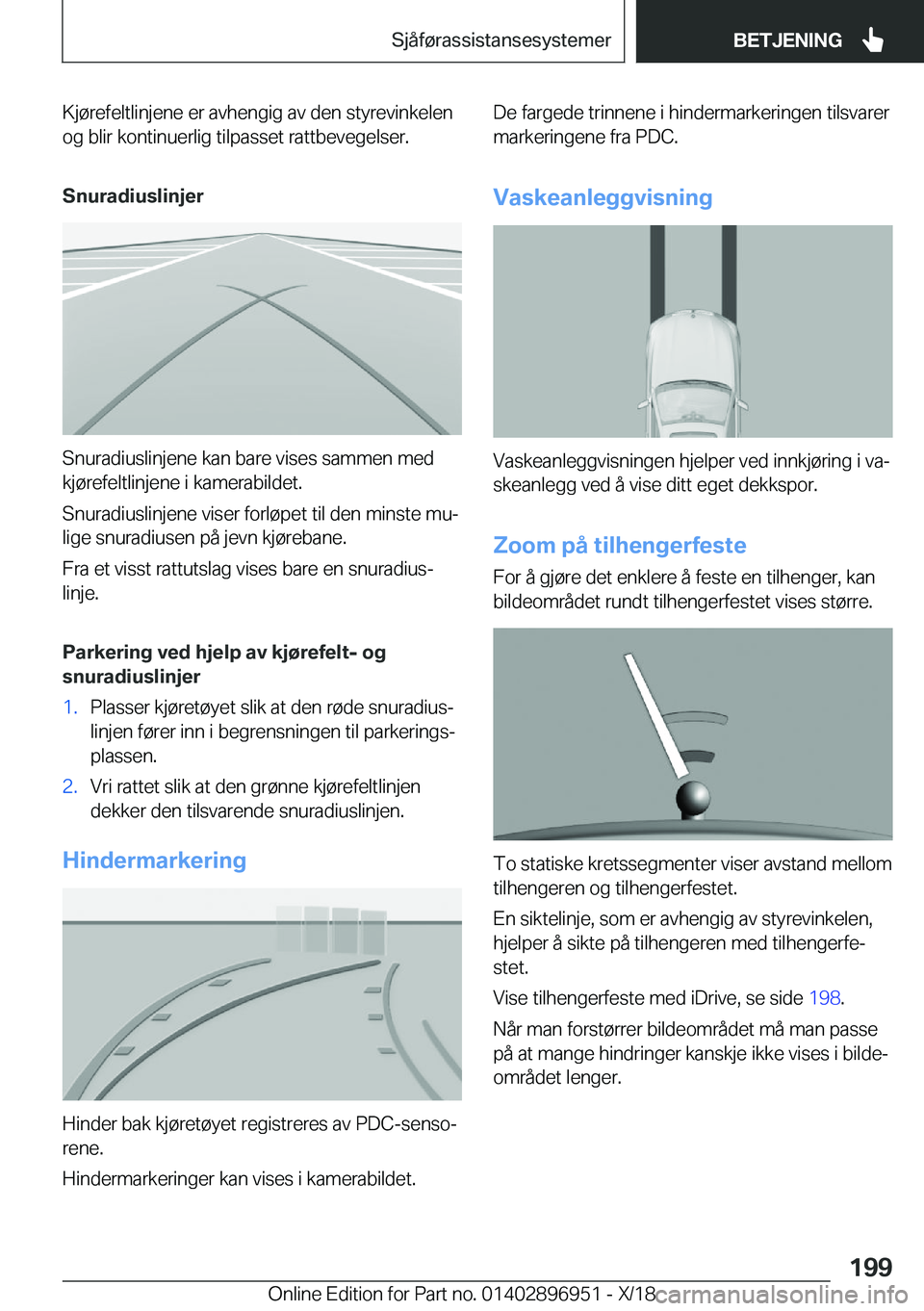 BMW 3 SERIES 2019  InstruksjonsbØker (in Norwegian) �K�j�