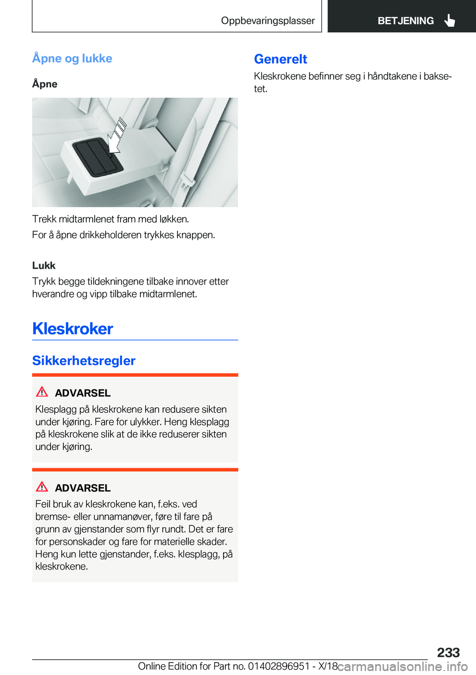 BMW 3 SERIES 2019  InstruksjonsbØker (in Norwegian) �