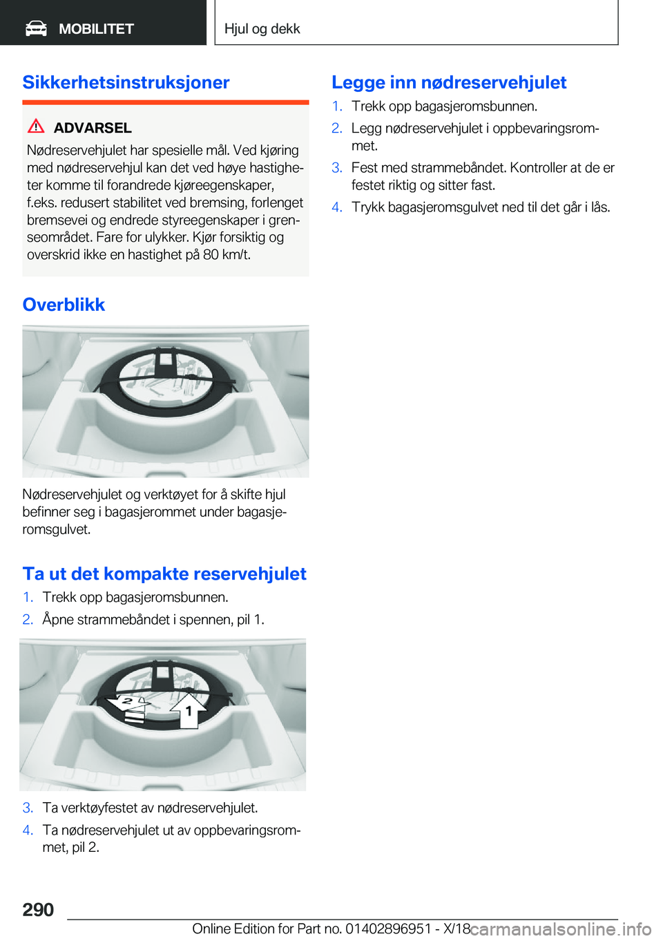 BMW 3 SERIES 2019  InstruksjonsbØker (in Norwegian) �S�i�k�k�e�r�h�e�t�s�i�n�s�t�r�u�k�s�j�o�n�e�r
�A�D�V�A�R�S�E�L
�N�