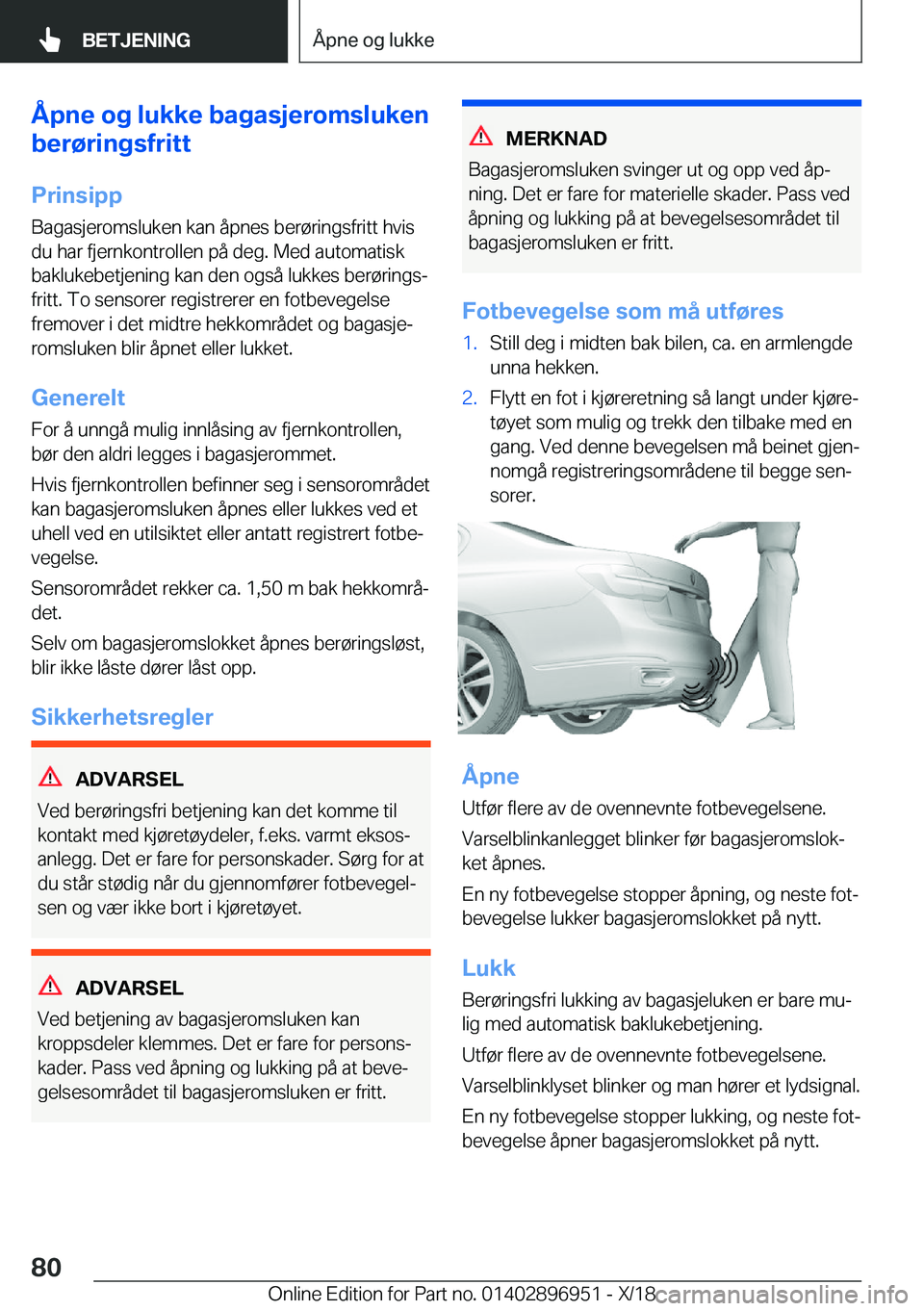 BMW 3 SERIES 2019  InstruksjonsbØker (in Norwegian) �