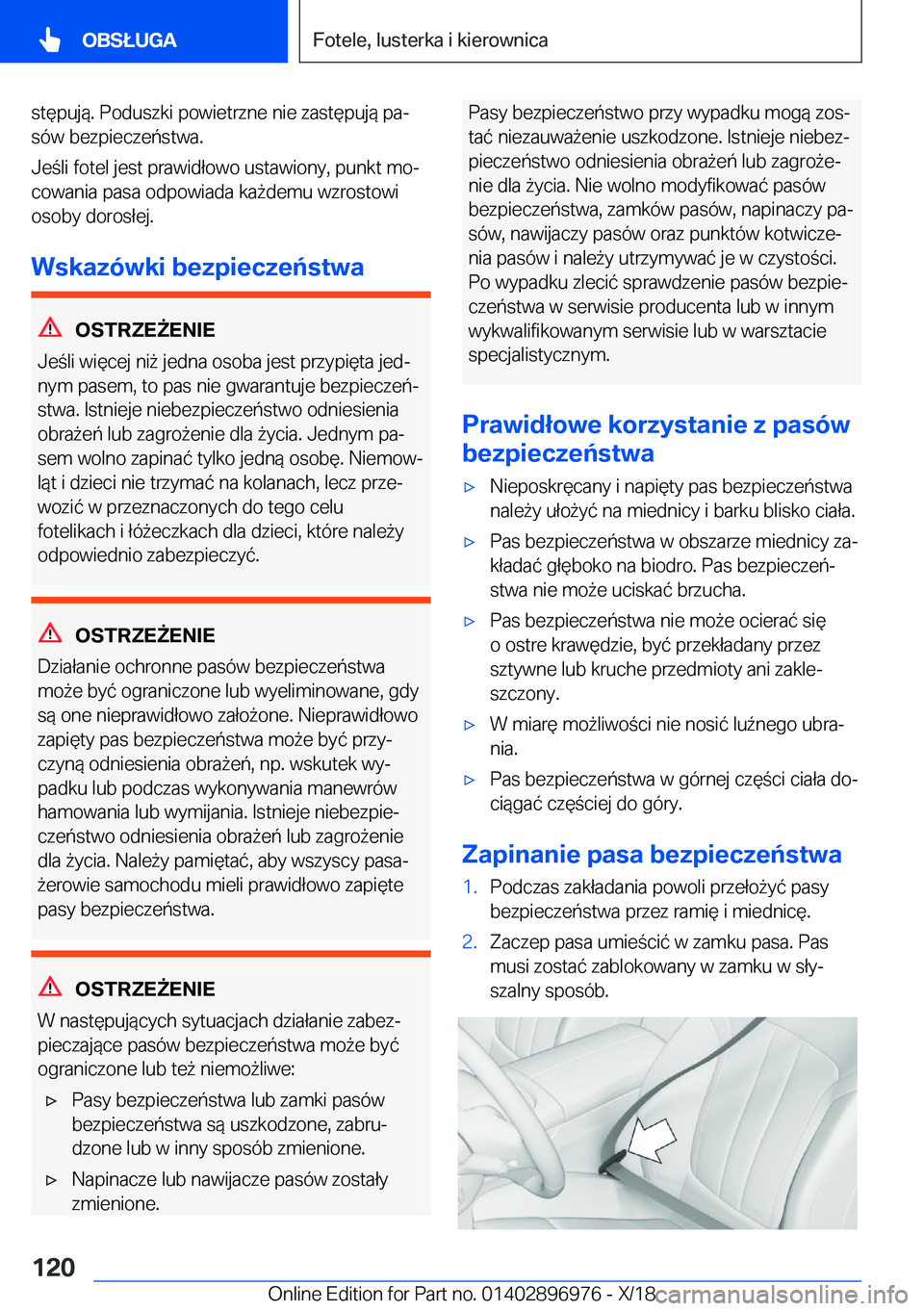 BMW 3 SERIES 2019  Instrukcja obsługi (in Polish) �s�t�