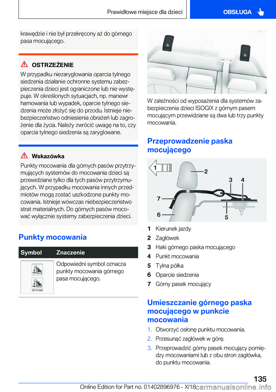BMW 3 SERIES 2019  Instrukcja obsługi (in Polish) �k�r�a�w�