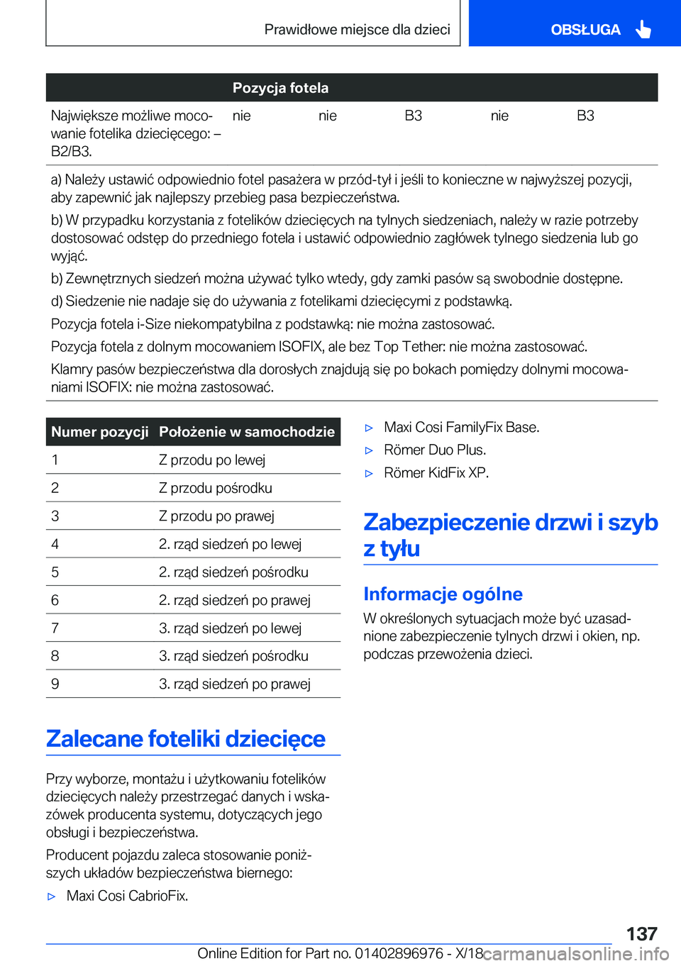 BMW 3 SERIES 2019  Instrukcja obsługi (in Polish) �P�o�z�y�c�j�a��f�o�t�e�l�a�N�a�j�w�i�