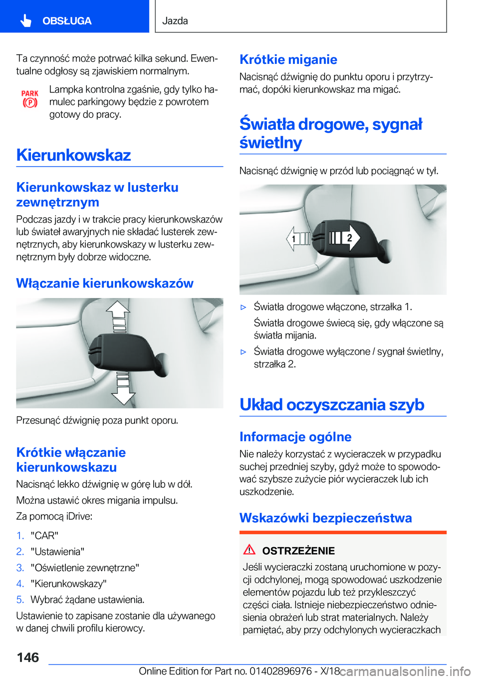 BMW 3 SERIES 2019  Instrukcja obsługi (in Polish) �T�a��c�z�y�n�n�o�