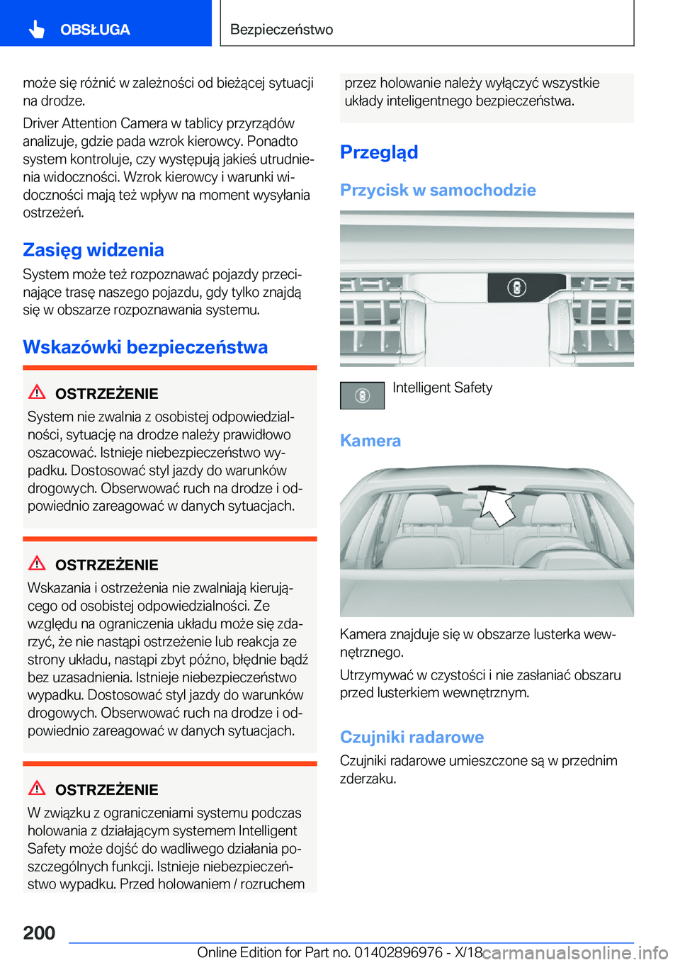 BMW 3 SERIES 2019  Instrukcja obsługi (in Polish) �m�o9�e��s�i�