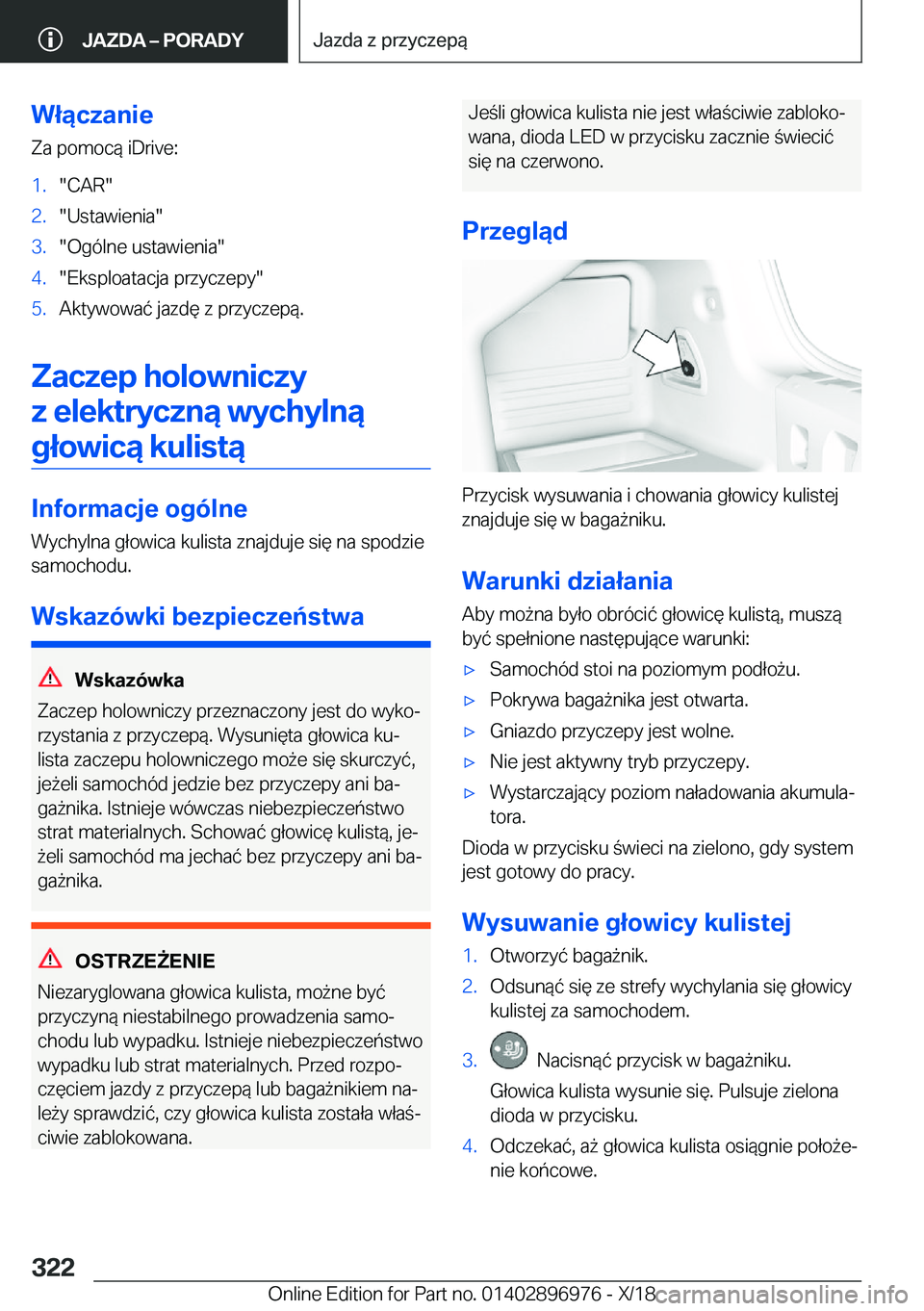 BMW 3 SERIES 2019  Instrukcja obsługi (in Polish) �W�ł�ą�c�z�a�n�i�e
�Z�a��p�o�m�o�c�