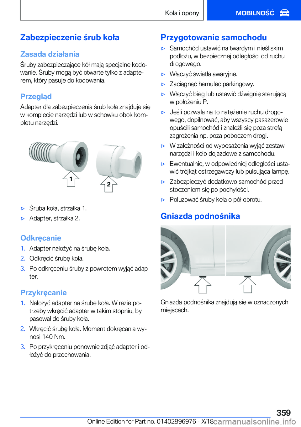 BMW 3 SERIES 2019  Instrukcja obsługi (in Polish) �Z�a�b�e�z�p�i�e�c�z�e�n�i�e��r�u�b��k�o�ł�a
�Z�a�s�a�d�a��d�z�i�a�ł�a�n�i�a
�r�u�b�y��z�a�b�e�z�p�i�e�c�z�a�j�