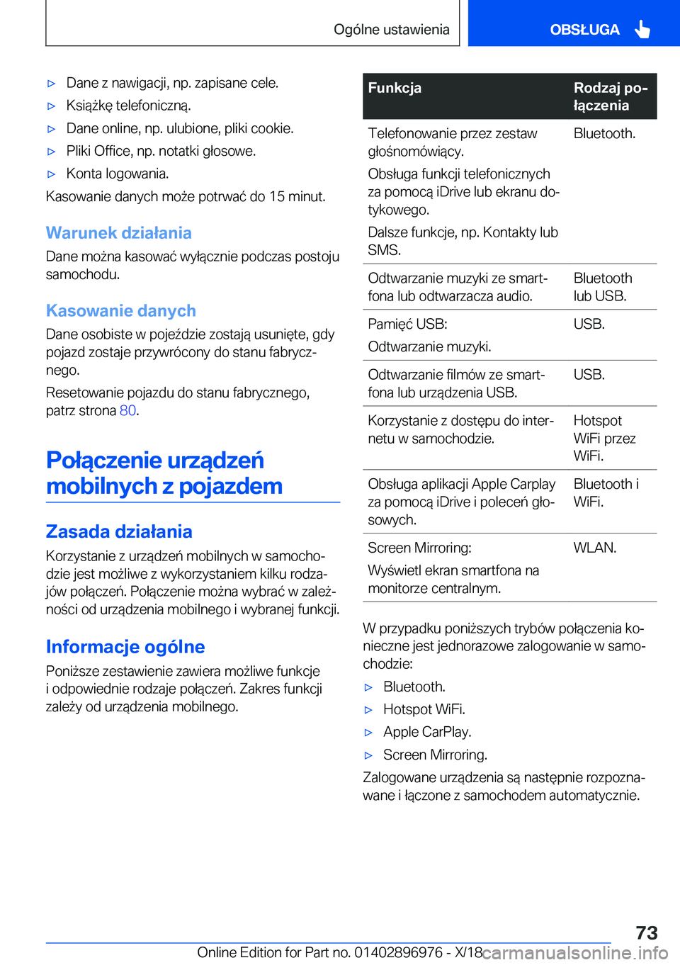 BMW 3 SERIES 2019  Instrukcja obsługi (in Polish) 'x�D�a�n�e��z��n�a�w�i�g�a�c�j�i�,��n�p�.��z�a�p�i�s�a�n�e��c�e�l�e�.'x�K�s�i�