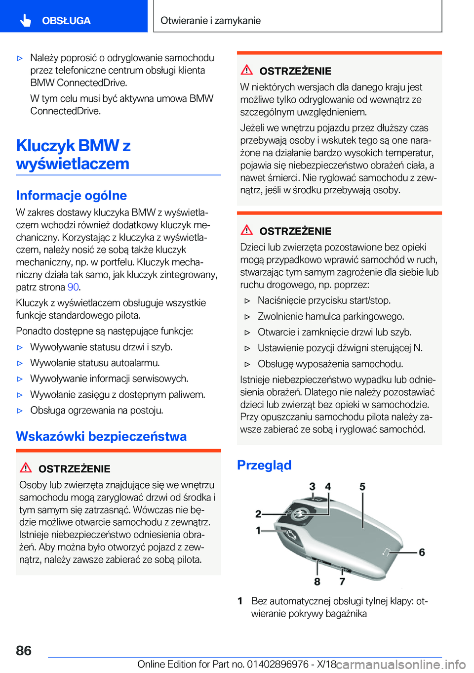 BMW 3 SERIES 2019  Instrukcja obsługi (in Polish) 'x�N�a�l�e9�y��p�o�p�r�o�s�i�