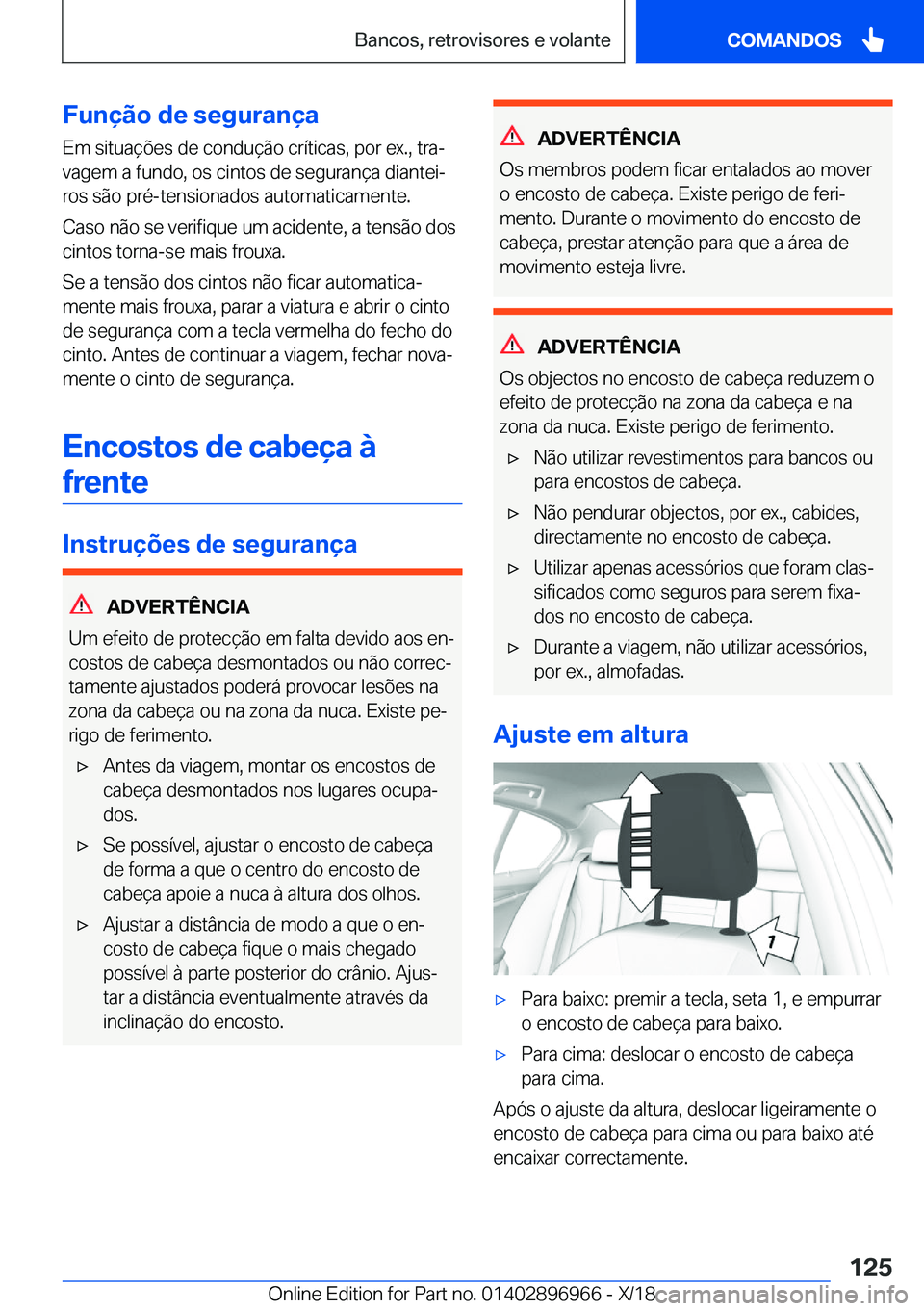 BMW 3 SERIES 2019  Manual do condutor (in Portuguese) �F�u�n�