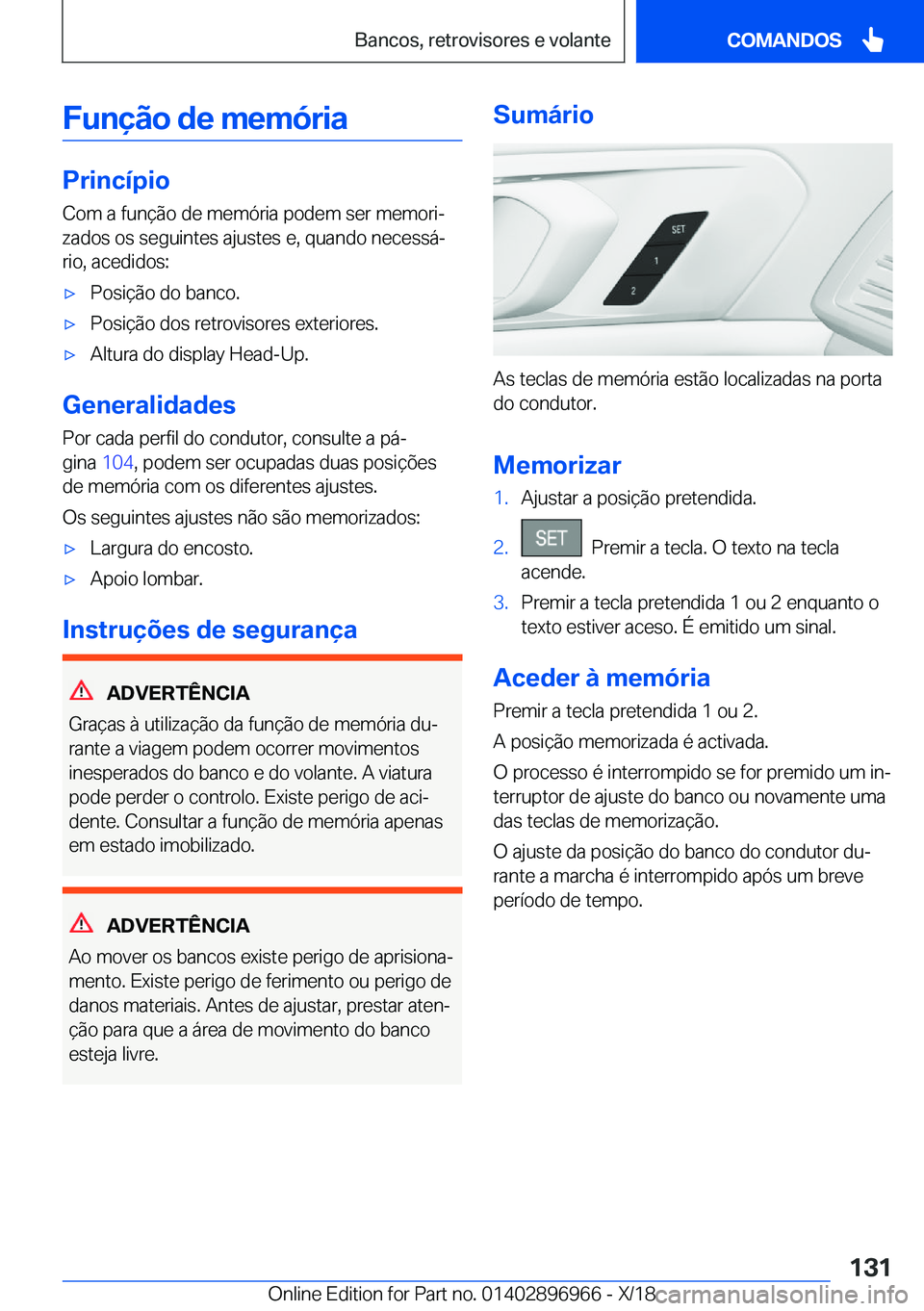 BMW 3 SERIES 2019  Manual do condutor (in Portuguese) �F�u�n�