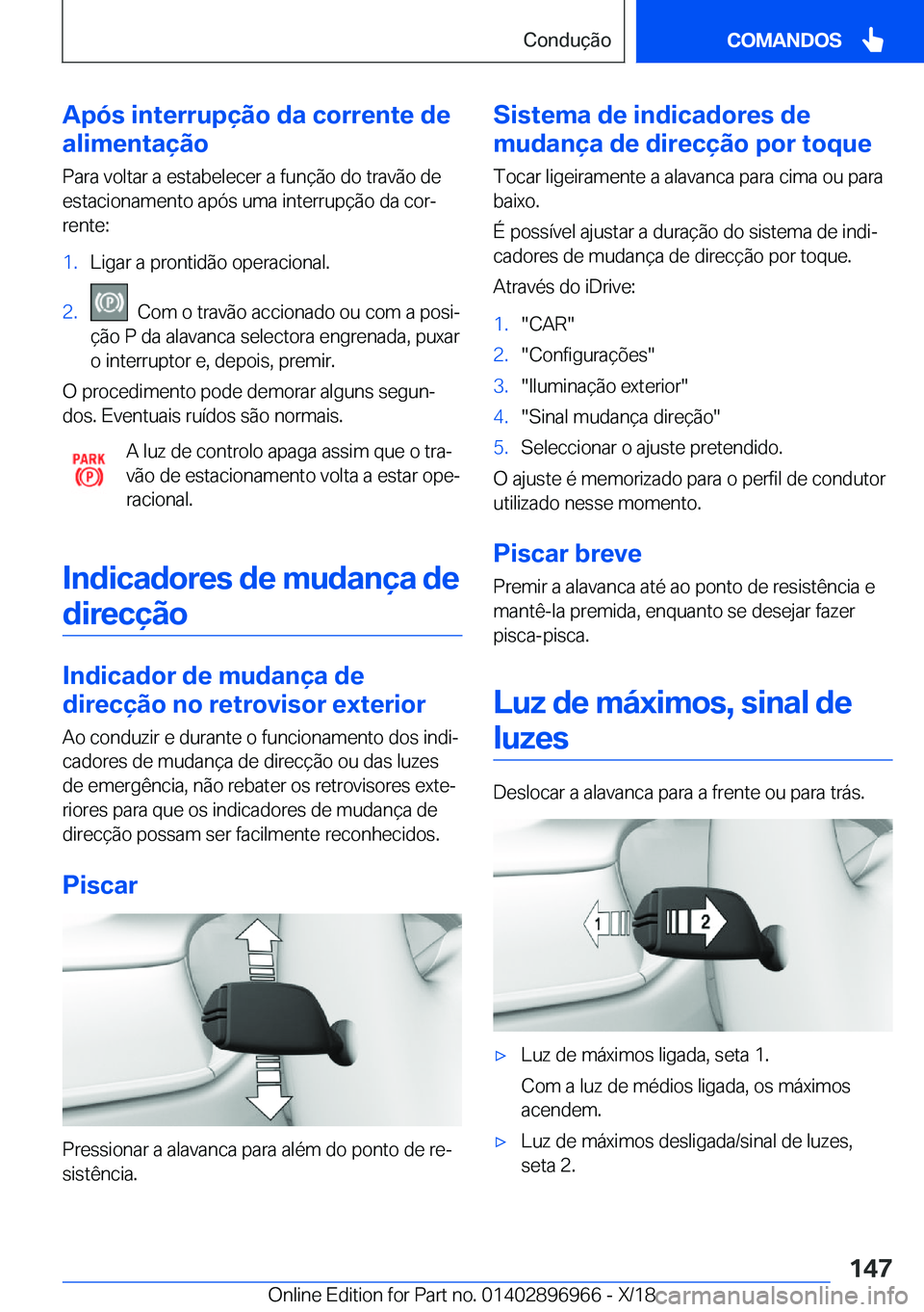 BMW 3 SERIES 2019  Manual do condutor (in Portuguese) �A�p�