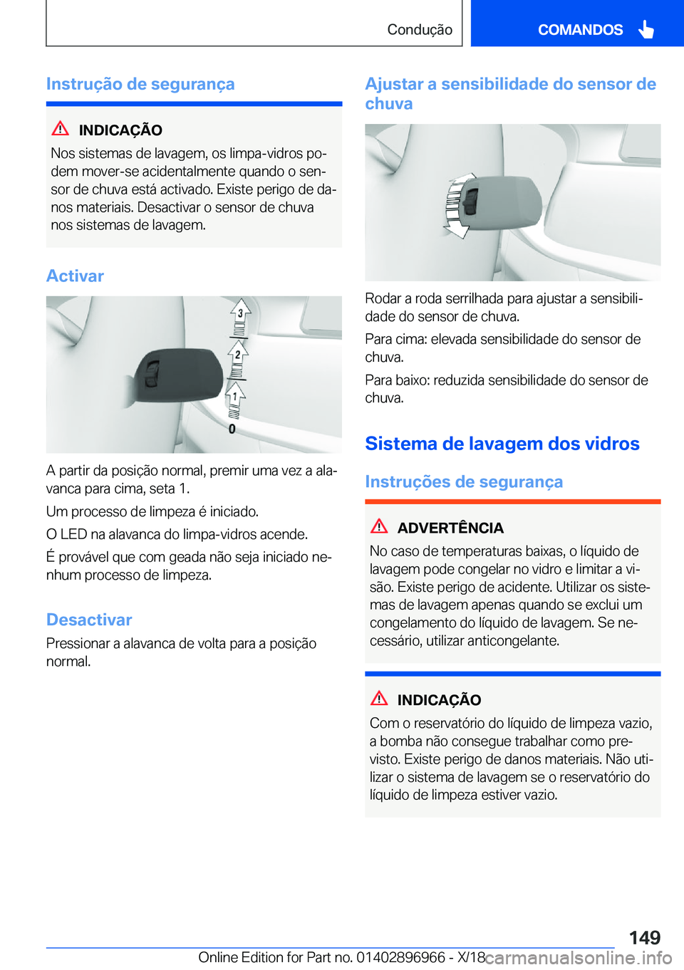 BMW 3 SERIES 2019  Manual do condutor (in Portuguese) �I�n�s�t�r�u�