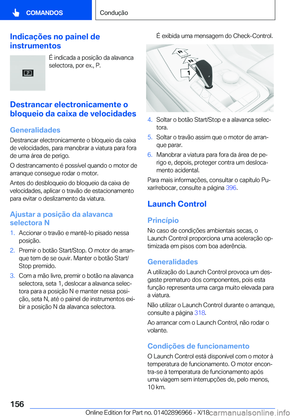 BMW 3 SERIES 2019  Manual do condutor (in Portuguese) �I�n�d�i�c�a�